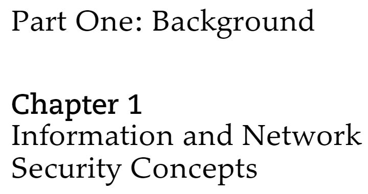 فصل 1 کتاب Cryptography and Network Security نسخه هشتم