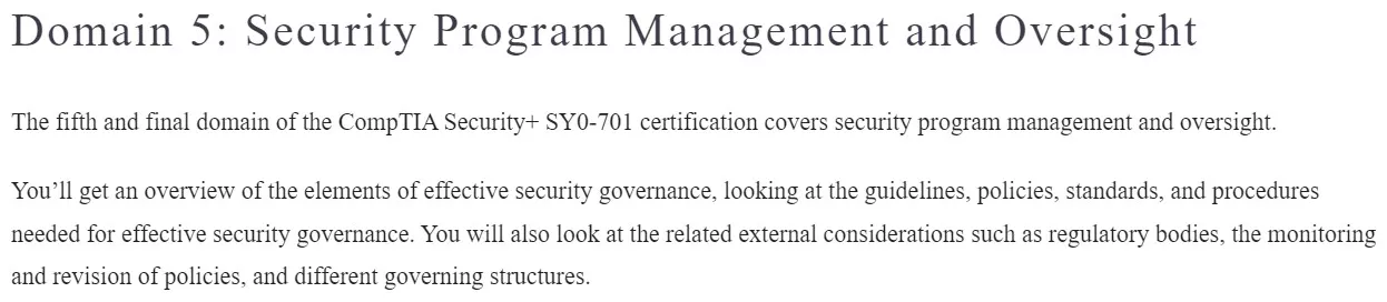 دامنه 5 کتاب CompTIA Security+ SY0-701 Certification Guide ویرایش سوم
