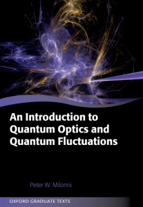 کتاب An Introduction To Quantum Optics And Quantum Fluctuations