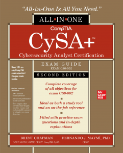 کتاب CompTIA CySA+ Cybersecurity Analyst Certification AIO