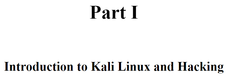 قسمت 1 کتاب Kali Linux Hacking