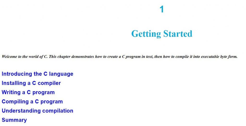فصل 1 کتاب C Programming in easy steps