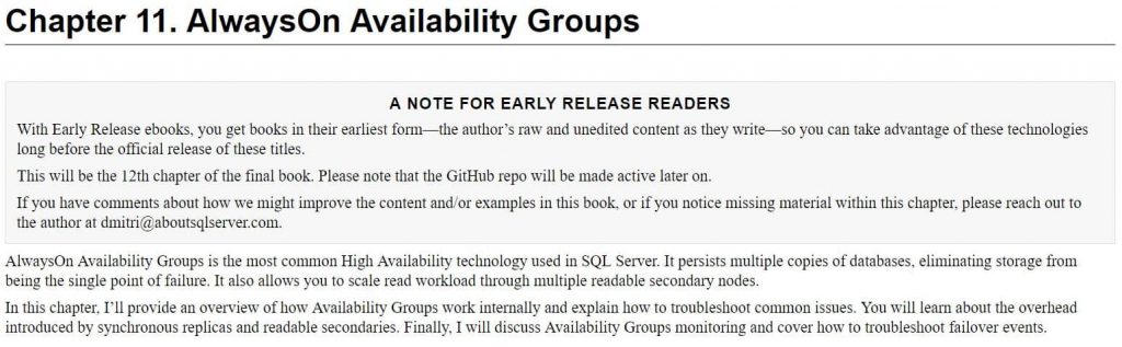 فصل 11 کتاب SQL Server Advanced Troubleshooting and Performance Tuning نسخه Early Release