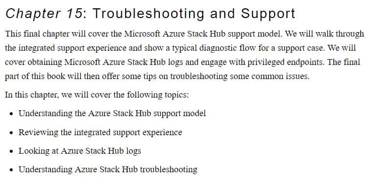 فصل 15 کتاب Azure Stack Hub Demystified