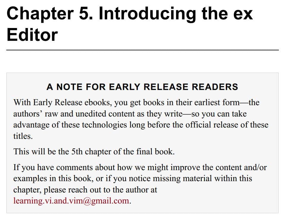 فصل پنجم کتاب Learning the vi and Vim Editors نسخه هشتم