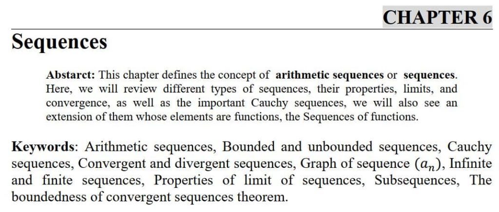 فصل 6 کتاب Differential and Integral Calculus Theory and Cases