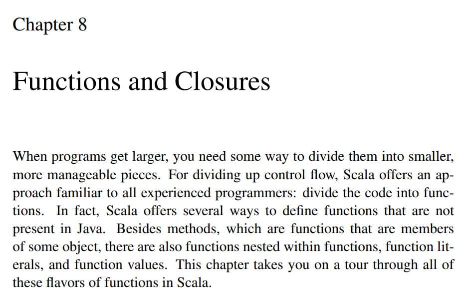 فصل 8 کتاب Programming in Scala