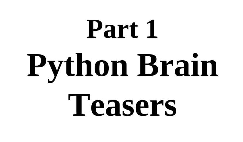 قسمت 1 کتاب Python Brain Teasers