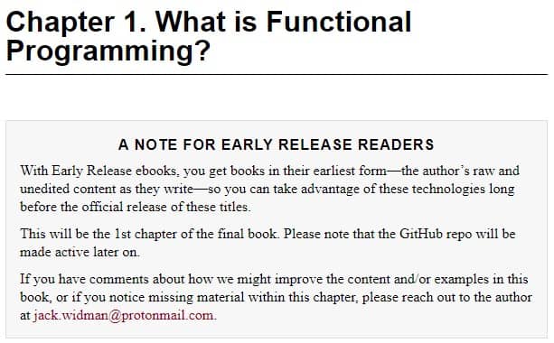 فصل 1 کتاب Learning Functional Programming