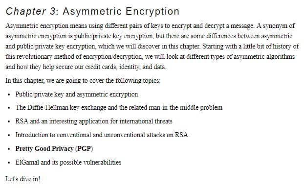 فصل 3 کتاب Cryptography Algorithms
