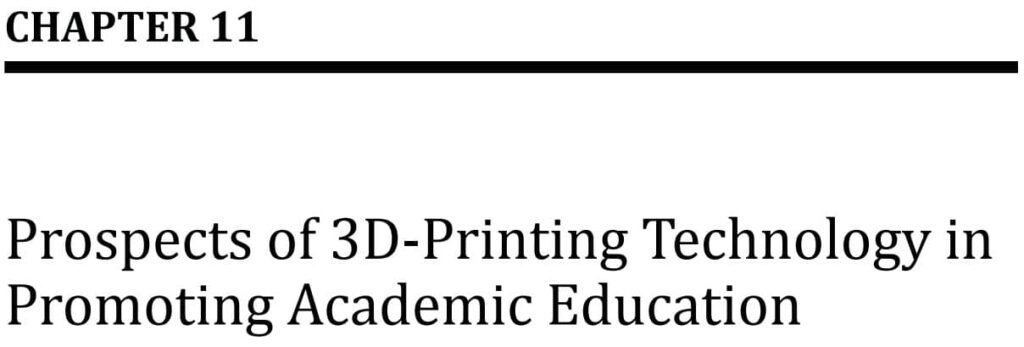 فصل 11 کتاب 3D Printing Technology and Its Diverse Applications