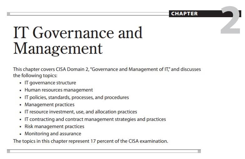 فصل 2 کتاب CISA Certified Information Systems Auditor