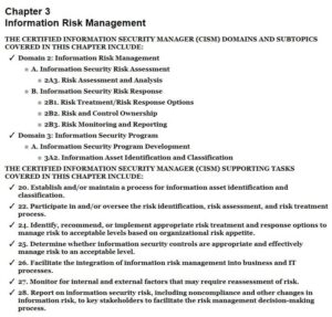 فصل 3 کتاب CISM Certified Information Security Manager Study Guide