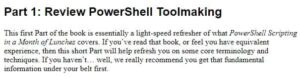 بخش 1 کتاب The PowerShell Scripting & Toolmaking Book
