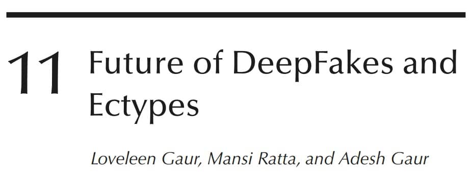 فصل 11 کتاب DeepFakes: Creation, Detection, and Impact