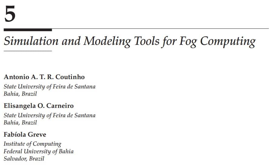 فصل 5 کتاب Fog Computing: Concepts, Frameworks, and Applications