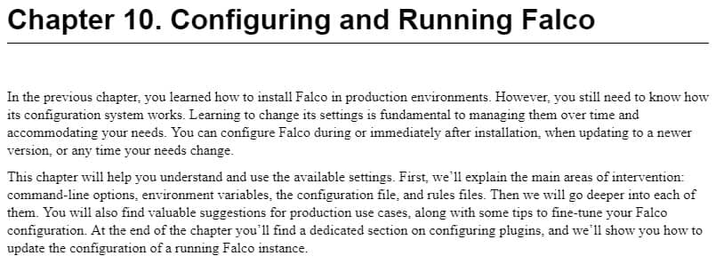 فصل 10 کتاب Practical Cloud Native Security with Falco