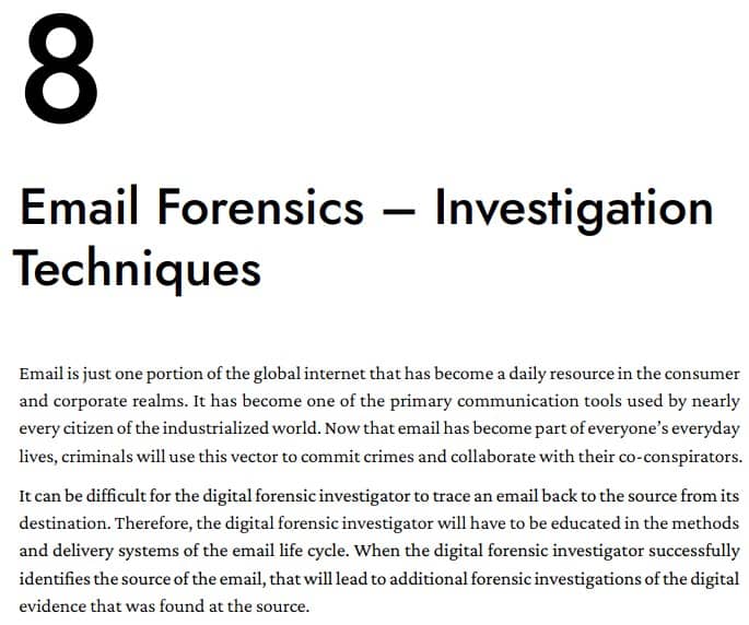 فصل 8 کتاب Learn Computer Forensics نسخه دوم