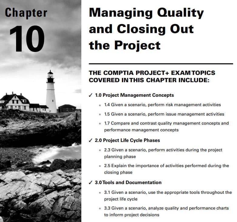 فصل 10 کتاب CompTIA Project+ Study Guide ویرایش سوم