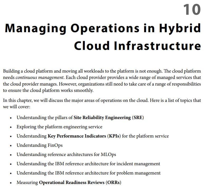 فصل 10 کتاب Hybrid Cloud Infrastructure and Operations Explained