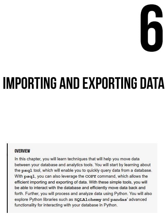 فصل 6 کتاب SQL for Data Analytics ویرایش سوم