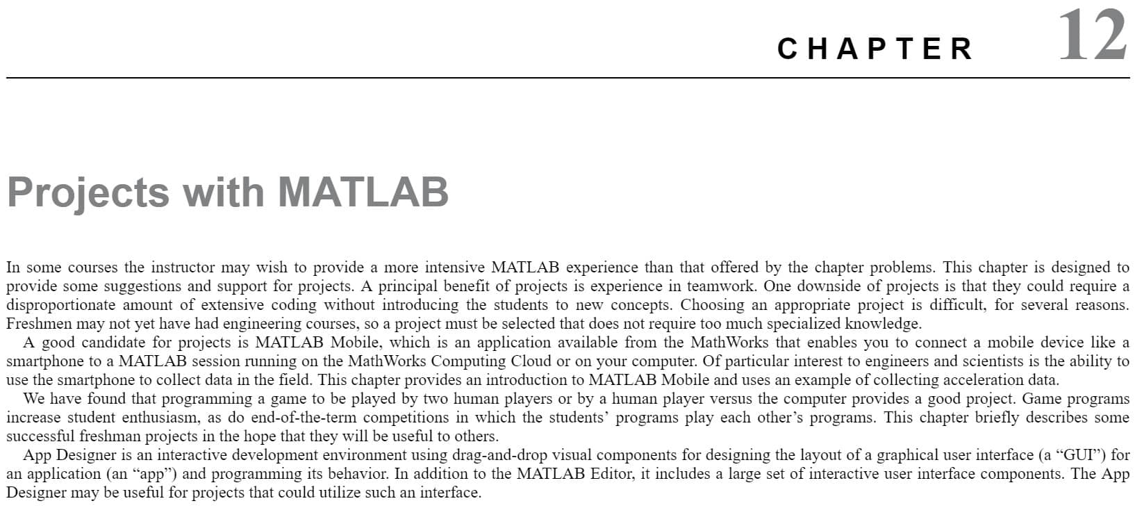 فصل 12 کتاب MATLAB for Engineering Applications ویرایش پنجم