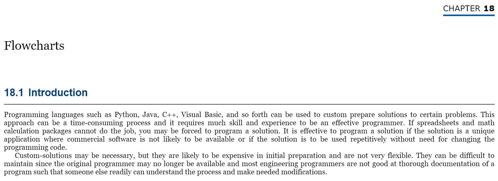 فصل 18 کتاب Engineering Fundamentals and Problem Solving ویرایش هشتم
