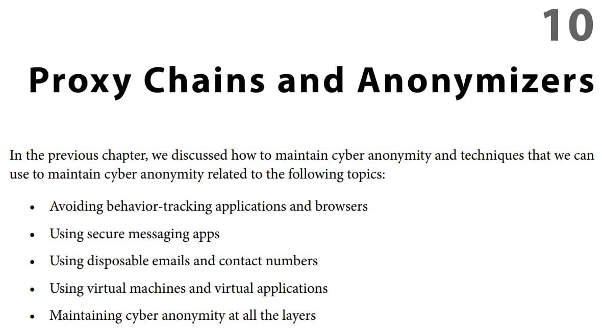 فصل 10 کتاب An Ethical Guide to Cyber Anonymity