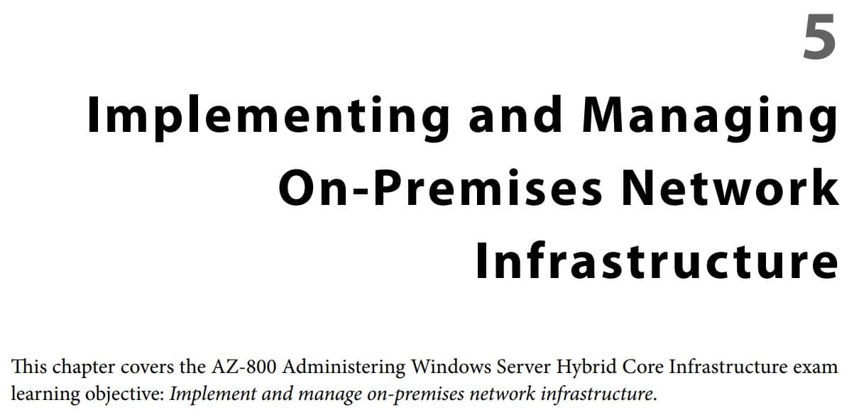 فصل 5 کتاب Administering Windows Server Hybrid Core Infrastructure AZ-800 Exam Guide