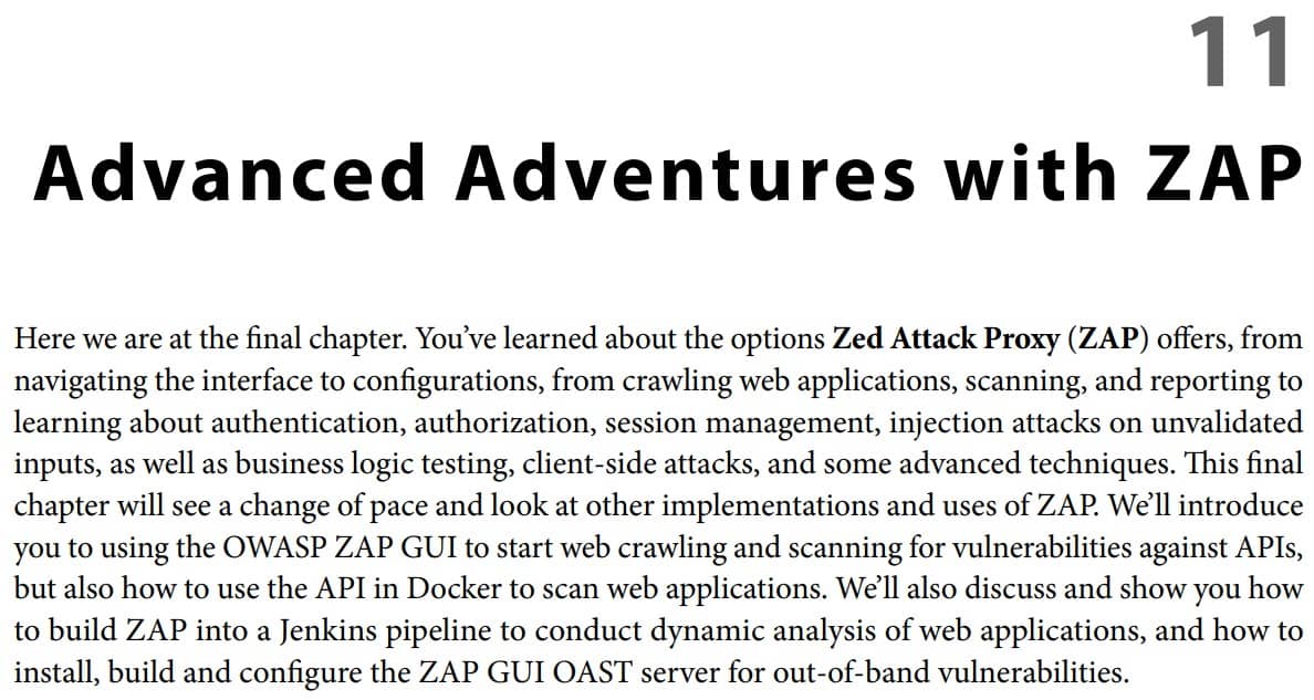 فصل 11 کتاب Zed Attack Proxy Cookbook