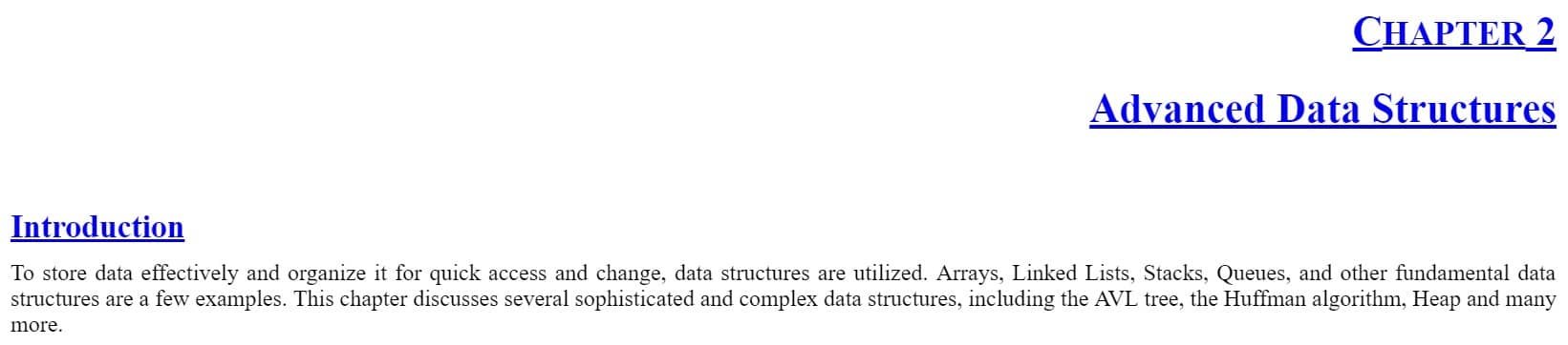 فصل 2 کتاب Advanced Data Structures and Algorithms
