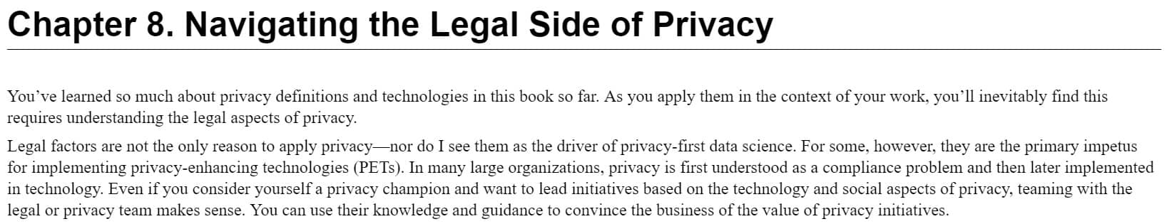فصل 8 کتاب Practical Data Privacy