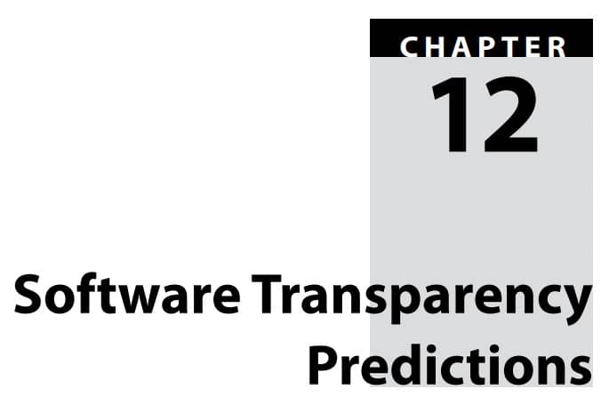 فصل 12 کتاب Software Transparency