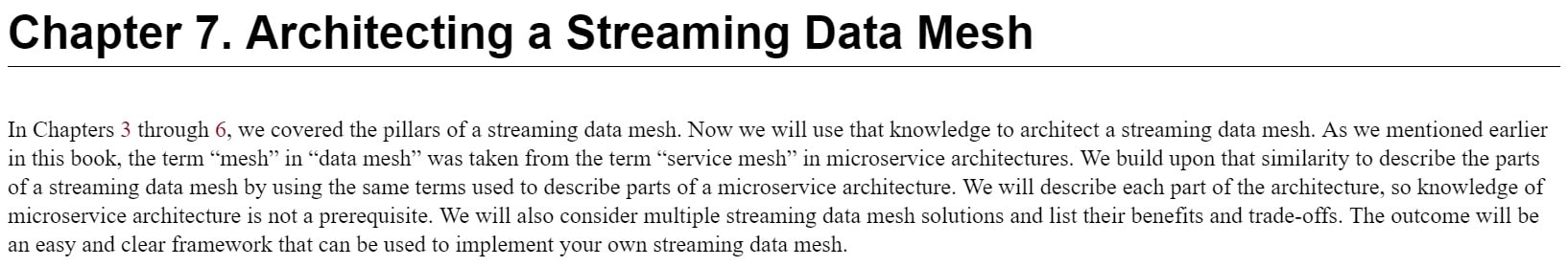 فصل 7 کتاب Streaming Data Mesh