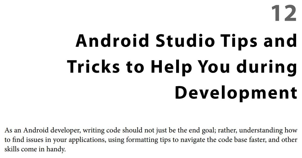 فصل 12 کتاب Modern Android 13 Development Cookbook