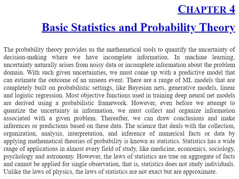 فصل 4 کتاب Practical Mathematics for AI and Deep Learning
