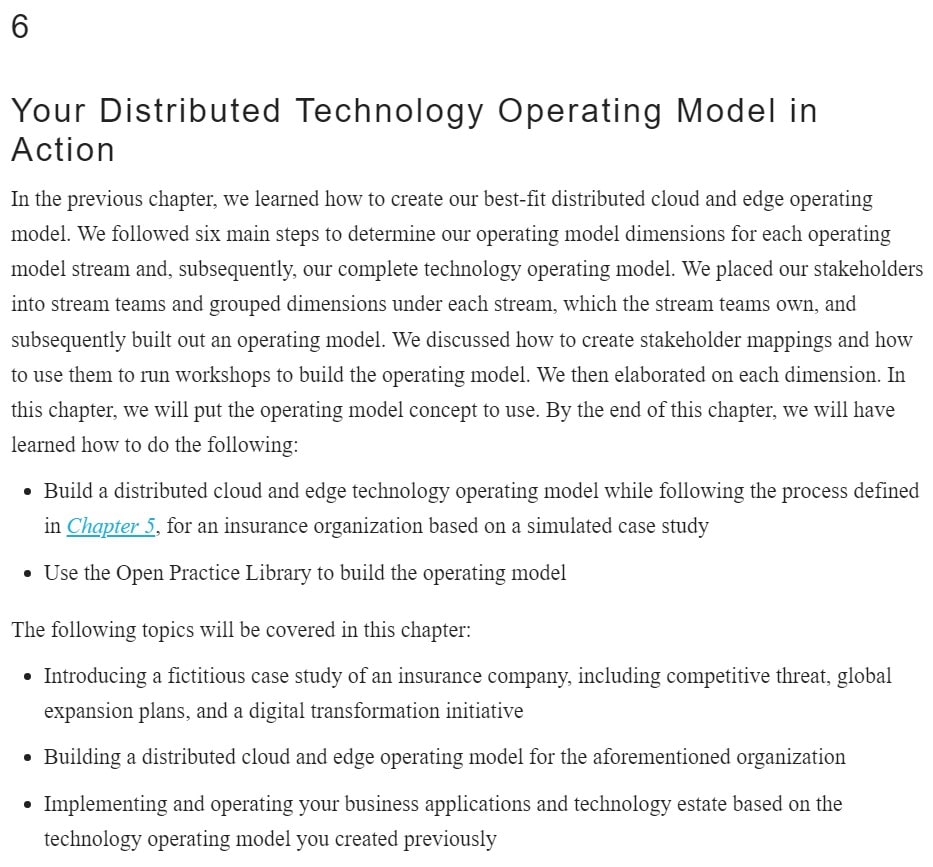 فصل 6 کتاب Technology Operating Models for Cloud and Edge