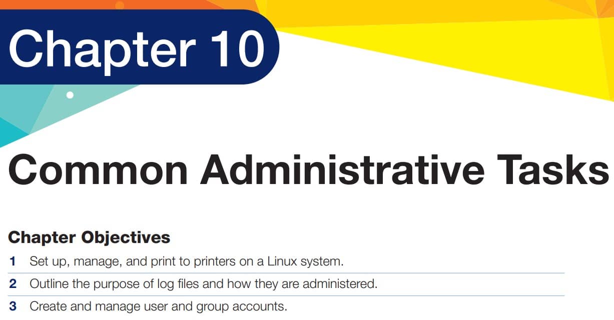 فصل 10 کتاب Linux+ and LPIC-1 Guide to Linux Certification ویرایش ششم