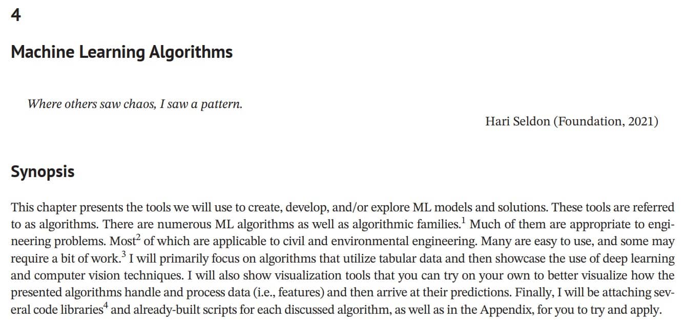 فصل 4 کتاب Machine Learning for Civil and Environmental Engineers