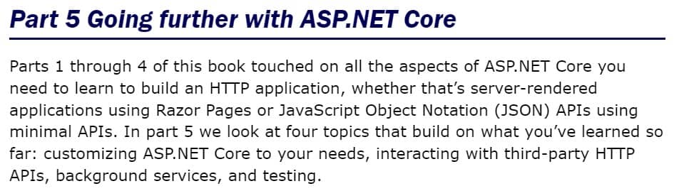 قسمت 5 کتاب ASP.NET Core in Action ویرایش سوم