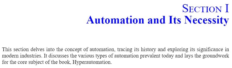 بخش 1 کتاب Hyperautomation with Generative AI