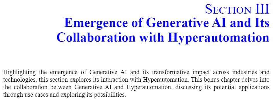 بخش 3 کتاب Hyperautomation with Generative AI