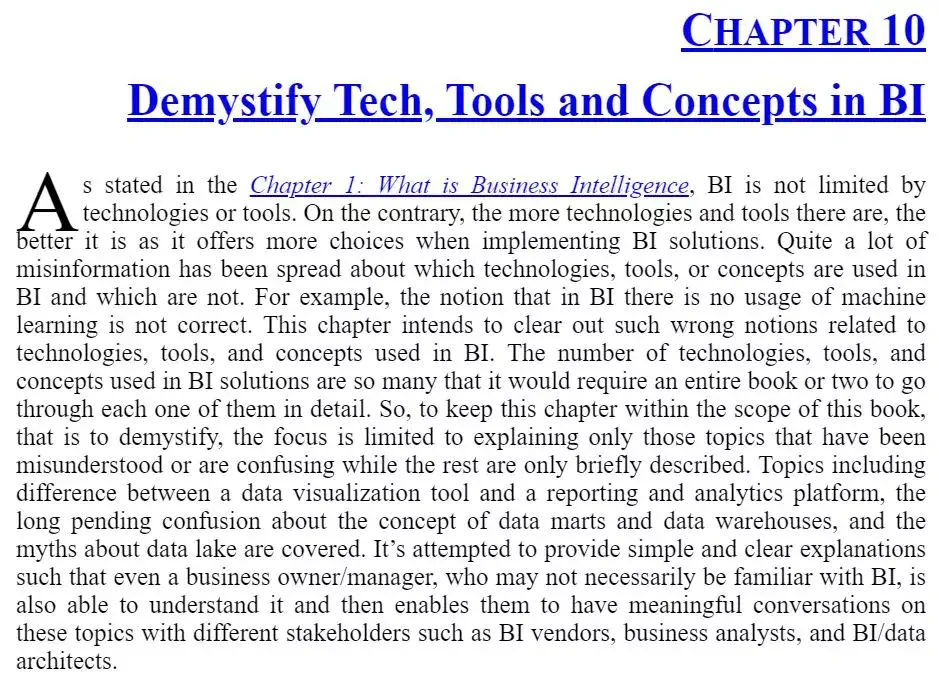 فصل 10 کتاب Business Intelligence Demystified