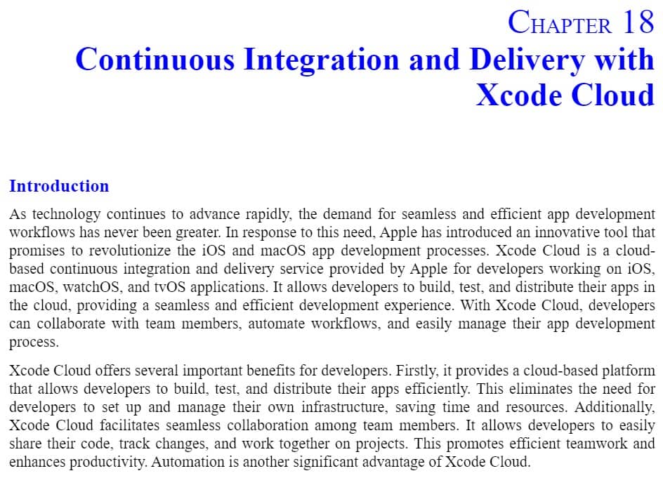 فصل 18 کتاب iOS 17 App Development for Beginners