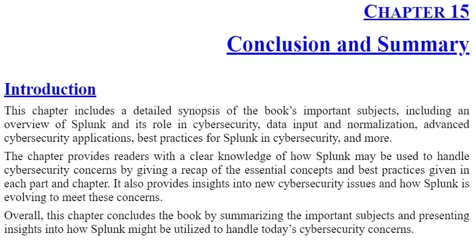 فصل 15 کتاب Ultimate Splunk for Cybersecurity