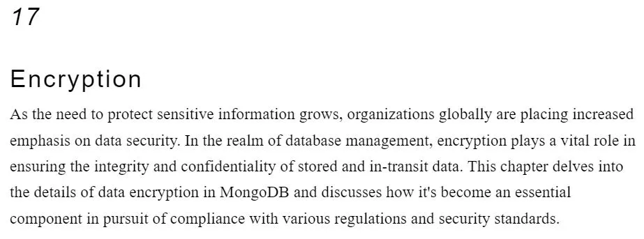 فصل 17 کتاب Mastering MongoDB 7.0 ویرایش چهارم