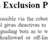 Robots Exclusion Protocol