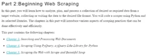 قسمت 2 کتاب Hands-On Web Scraping with Python ویرایش دوم