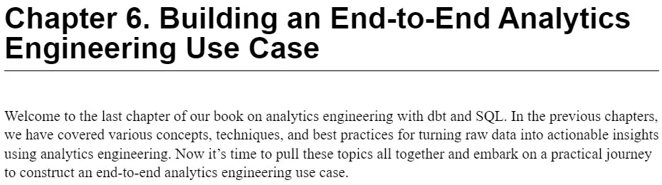 فصل 6 کتاب Analytics Engineering with SQL and dbt