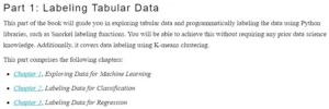 قسمت 1 کتاب Data Labeling in Machine Learning with Python